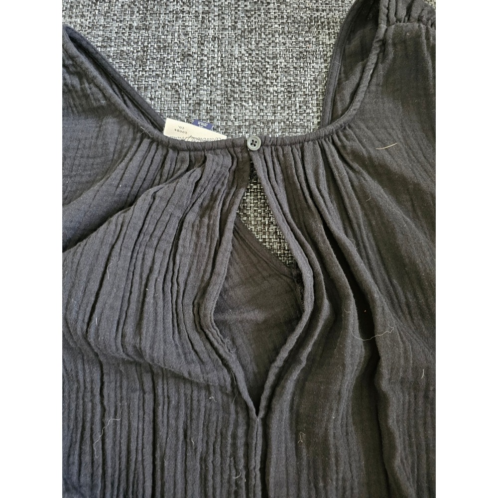 Universal Thread Gauze Jumpsuit Women 4X Black NWT Sleeveless Wide Leg V-Neck - Picture 4 of 12
